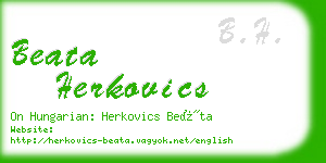 beata herkovics business card